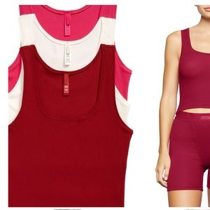 SKIMS Assorted 3-Pack Ribbed Stretch Cotton Tanks